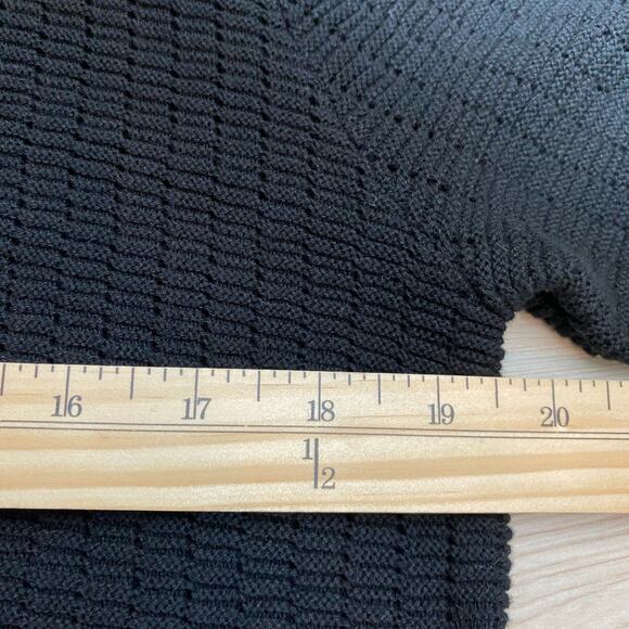 DKNY Crochet Shirt Men Size S Black Button Up Short Sleeve Preppy Festival NWT - Picture 8 of 11